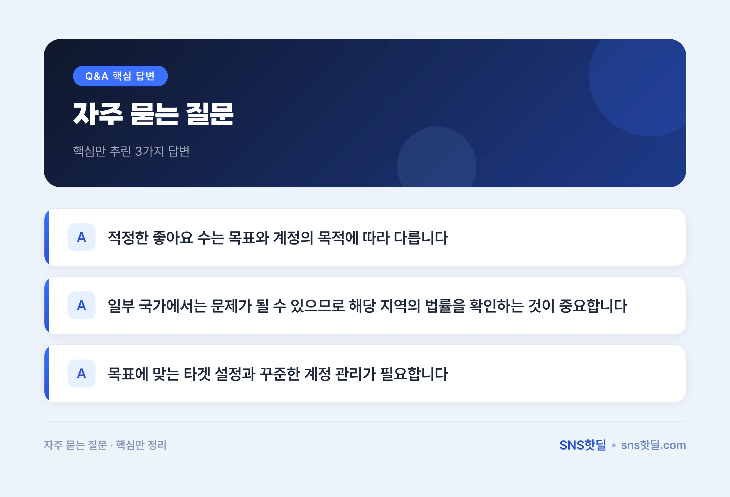 페이스북 좋아요·팔로워 구매 안전성 가이드 2026 핵심 답변 인포그래픽