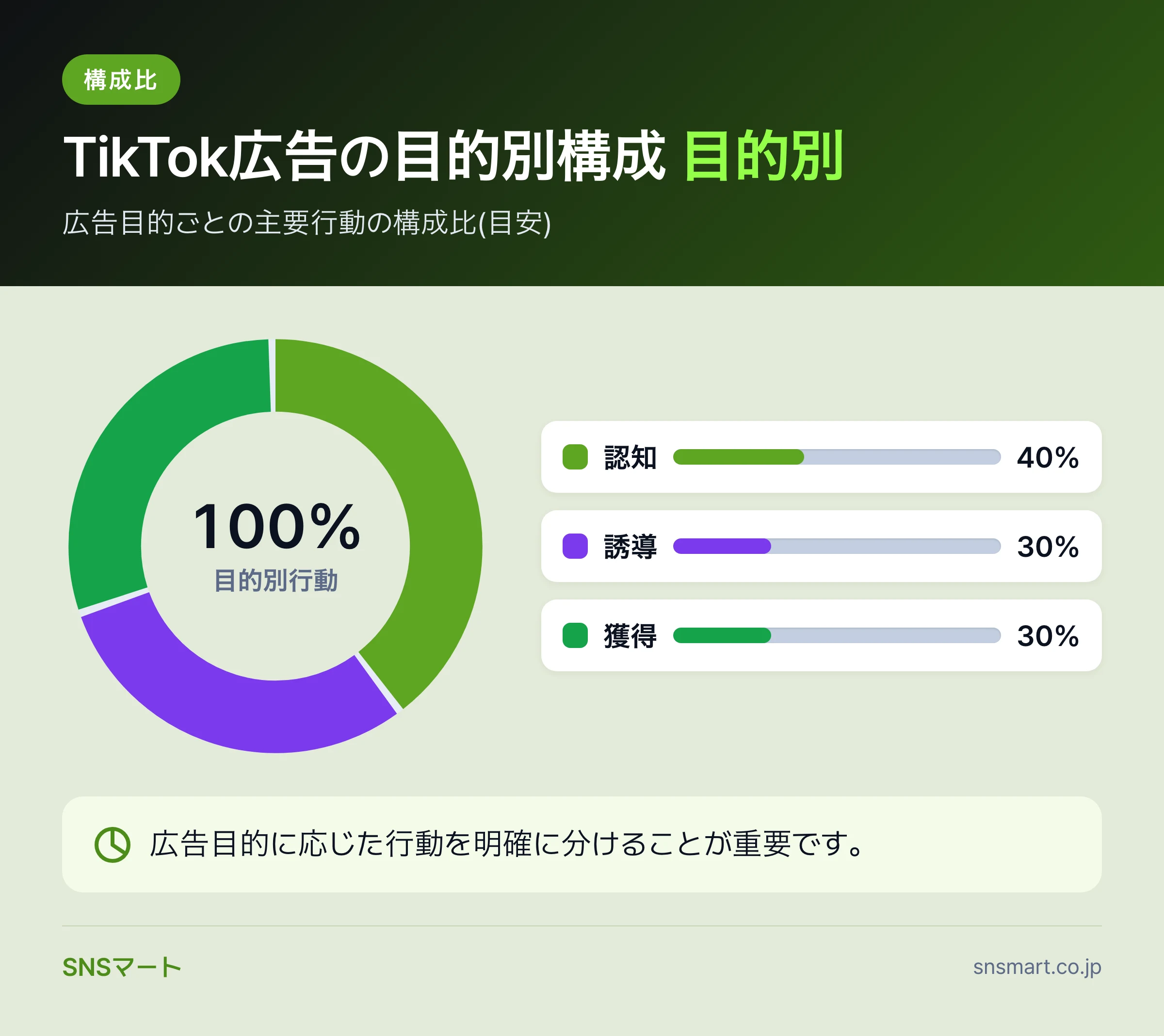 TikTok広告を予算別に整理するには何から決める? まとめイラスト