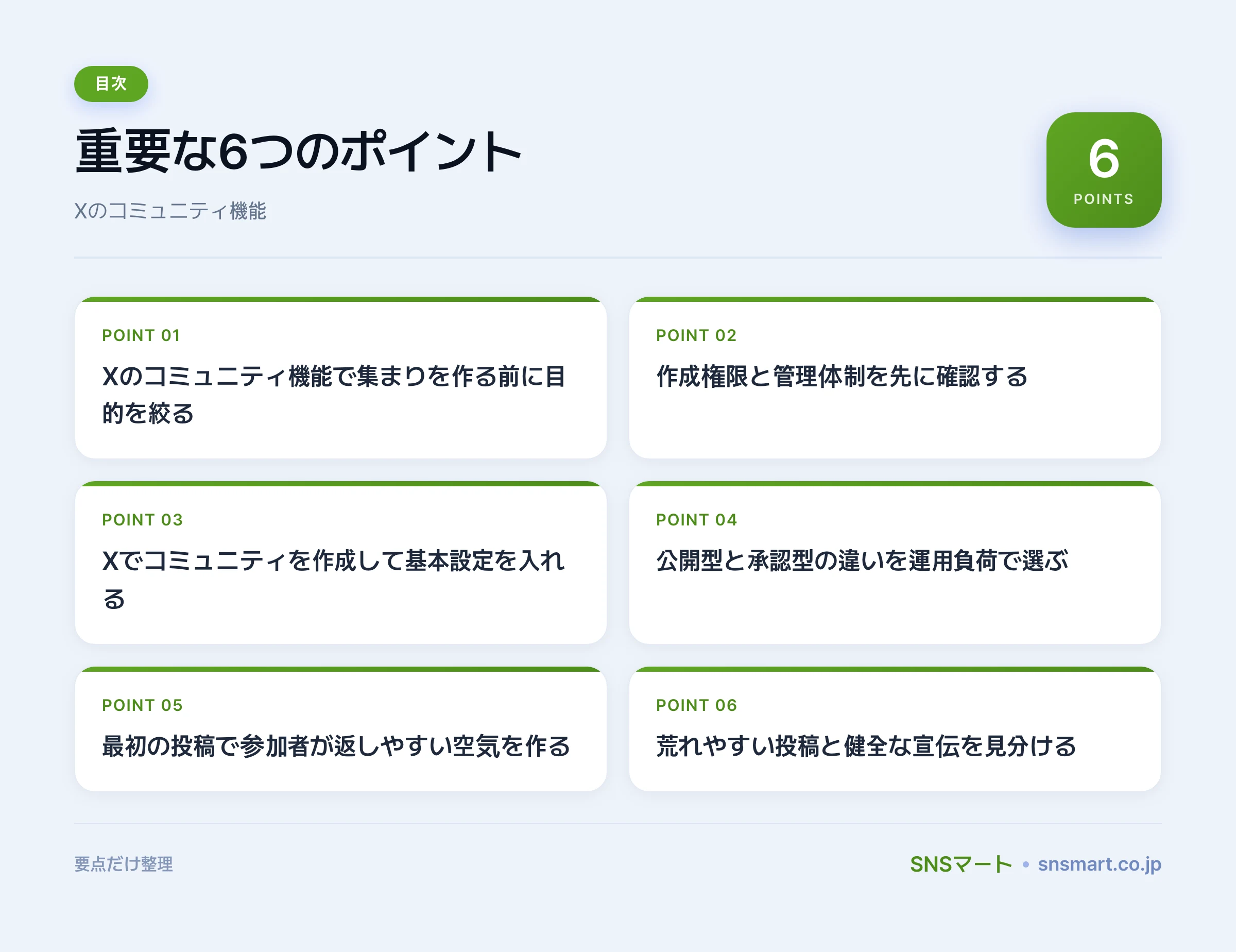 Xのコミュニティ機能で集まりを作る方法と伸びない集まりの違い ポイントイラスト