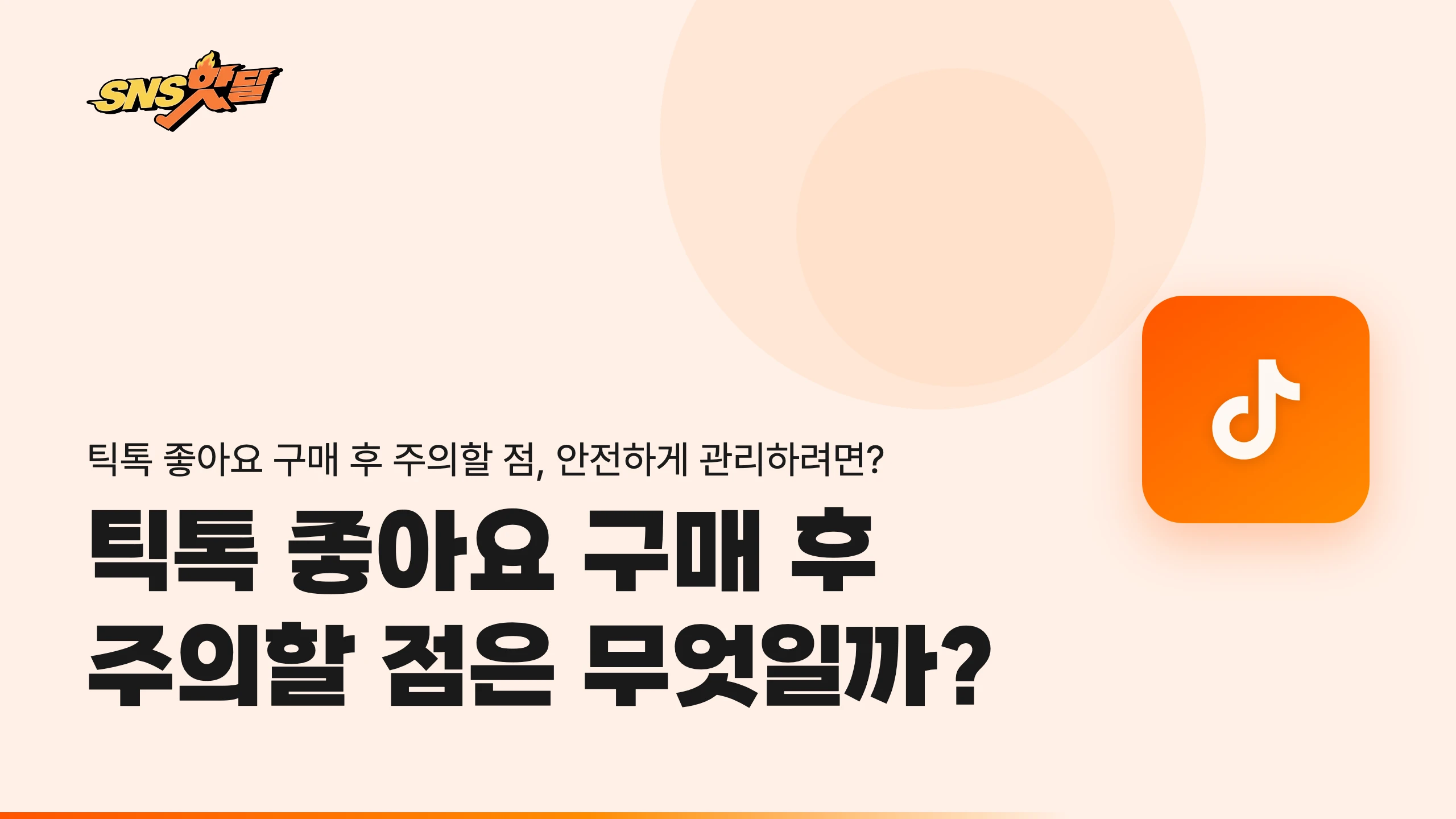 틱톡 좋아요 구매 후 주의할 점은 무엇일까?
